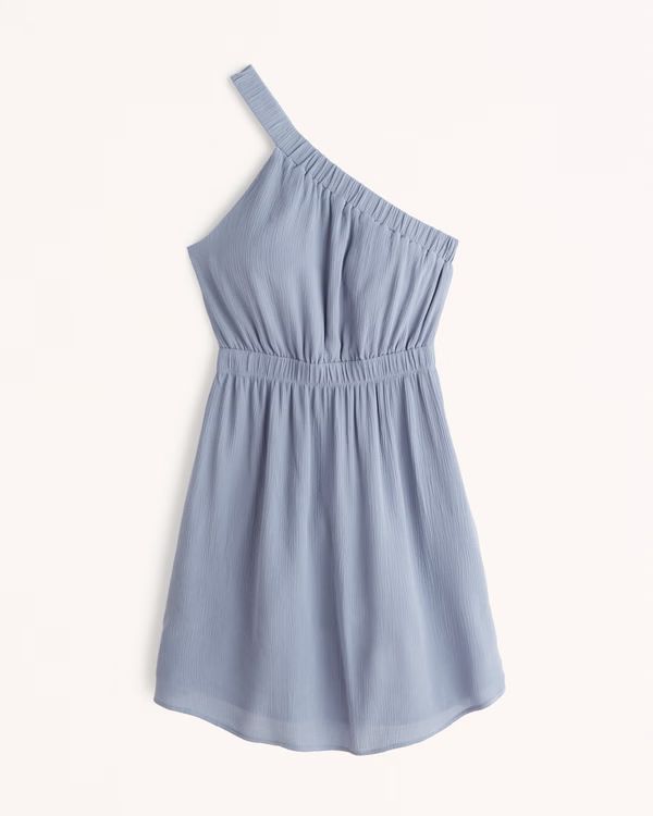 Women's Asymmetrical Scrunchie Strap Mini Dress | Women's Dresses & Jumpsuits | Abercrombie.com | Abercrombie & Fitch (US)