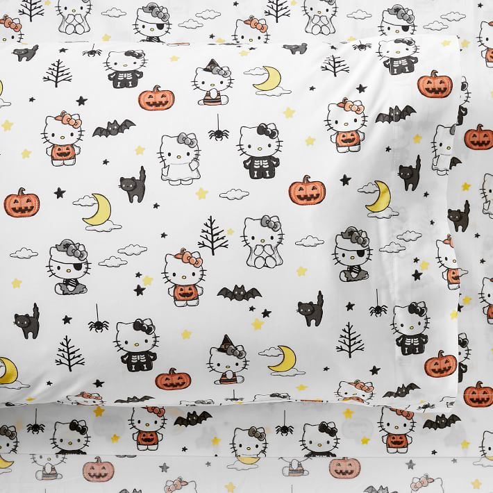 Hello Kitty® Glow-in-the-Dark Halloween Sheet Set | Pottery Barn Teen