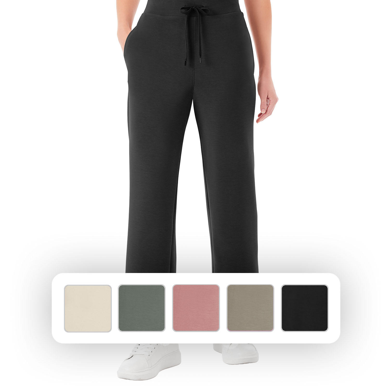 Member's Mark Women's Sandwash Crop Pant Washed Black XXL:- Washed Black, XXL | Sam's Club
