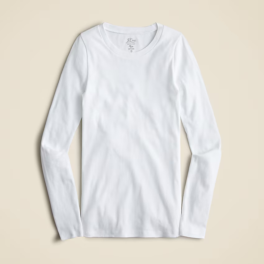 Perfect-fit long-sleeve crewneck T-shirt | J. Crew US