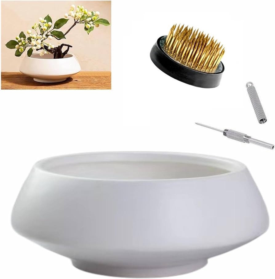 Ceramic Flower Pot Flower Arrangement Set Japanese Ikebana Floral Art Supplies Flower Bowl Decora... | Amazon (US)