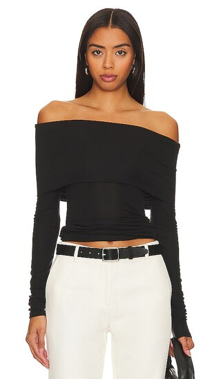 Triomphe Top in Black | Revolve Clothing (Global)
