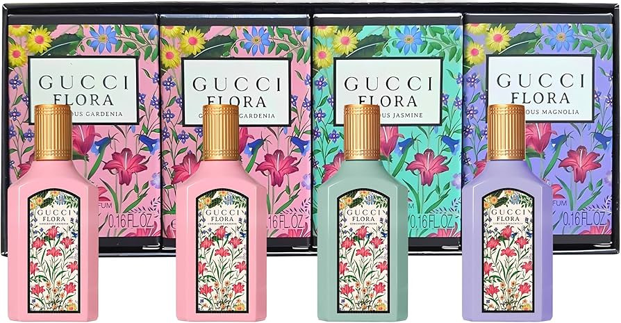 Gucci Flora Perfume for Women Variety Gift Set Mini Splashes 4 X 0.16 Fl oz | Amazon (US)