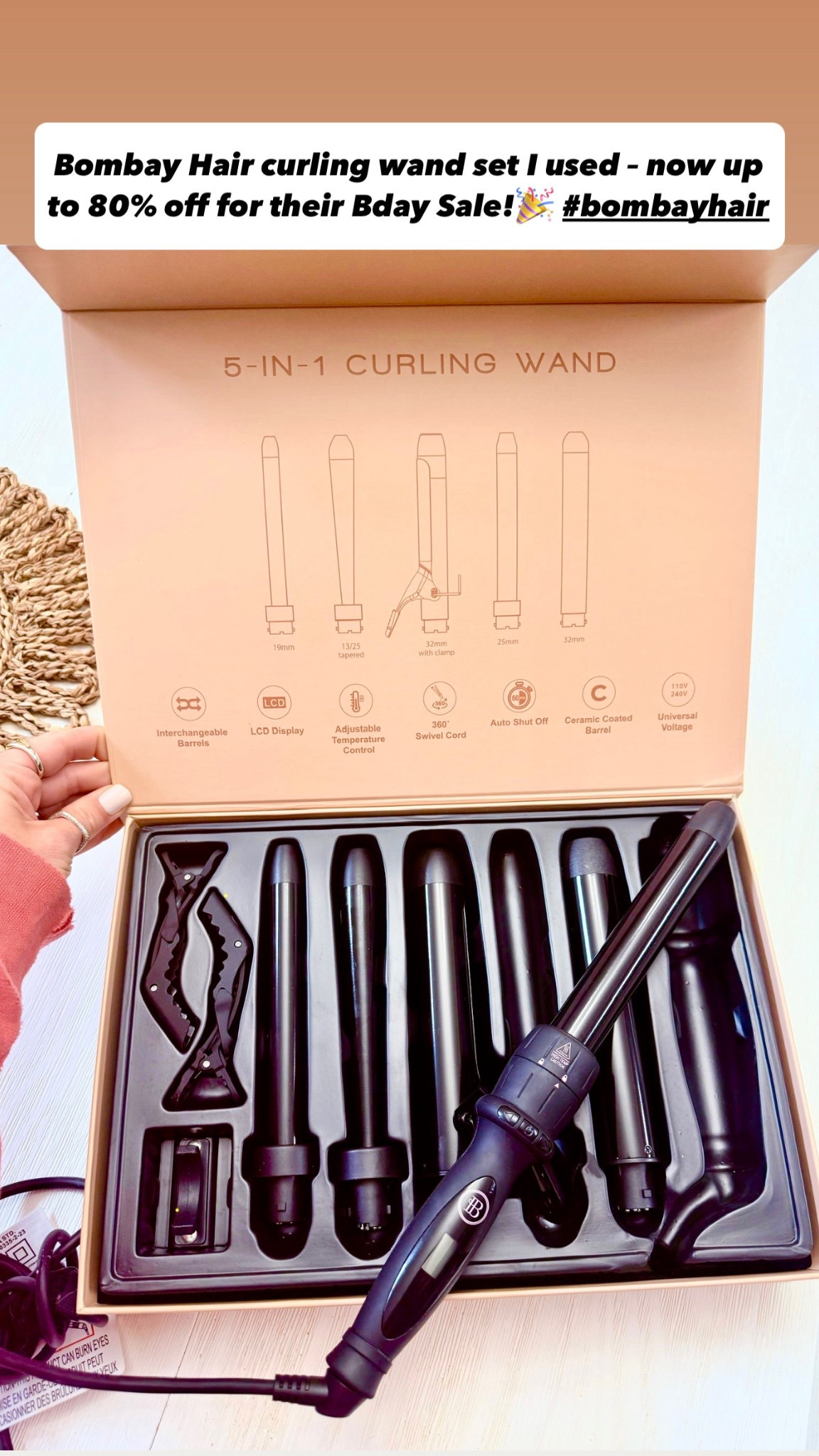 Bombay hair curling wand set on sale! 

#LTKSaleAlert #LTKBeauty #LTKFindsUnder100