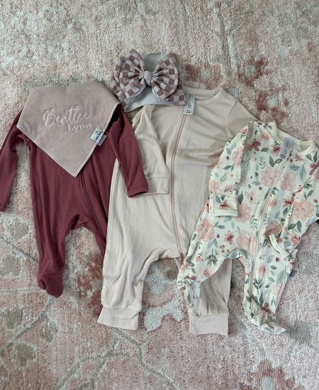 The softest baby footie pjs for $10 and under from Walmart! This brand feels like the expensive baby brands but WAY less. Trust me, why them all!!! Also LOVE these Copper Pearl bibs because of the thickness and you can have them monogrammed. 

#LTKbump #LTKGiftGuide #LTKbaby