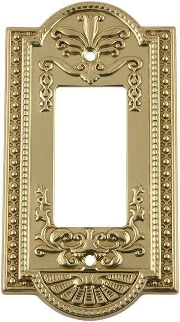 Nostalgic Warehouse 719929 Meadows Switch Plate with Single Rocker, Polished Brass | Amazon (US)