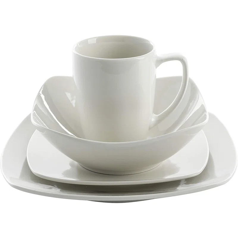 Gibson Zen Earthenware Dinnerware Set - Service for 4 | Wayfair North America