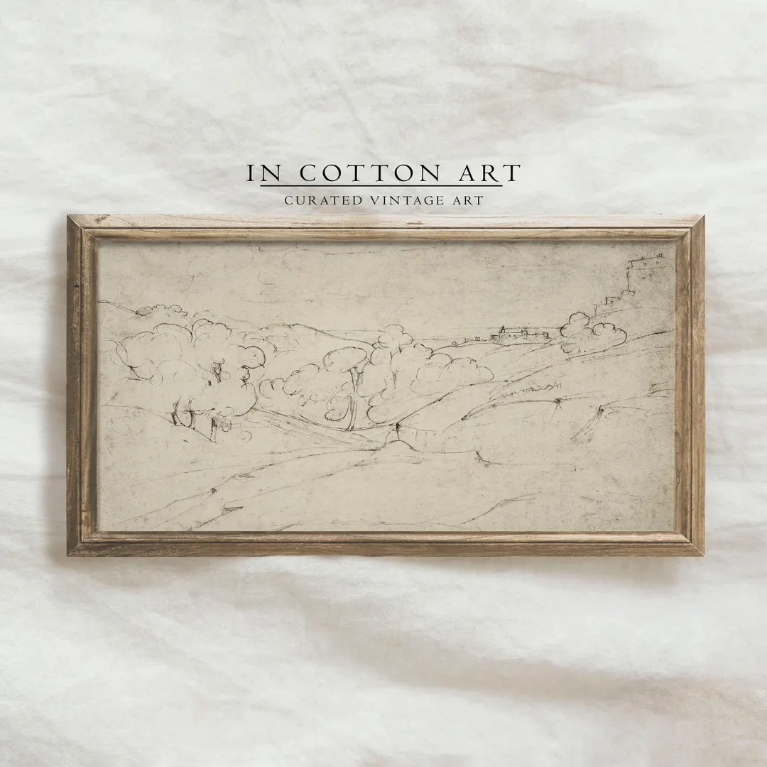 Rustic Vintage Farmhouse Print / Minimal Beige Art for Living Room / Serene Minimalist Neutral La... | Etsy (US)