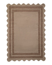 5x8 Wool Scottie Hand Tufted Scalloped Border Area Rug | TJ Maxx