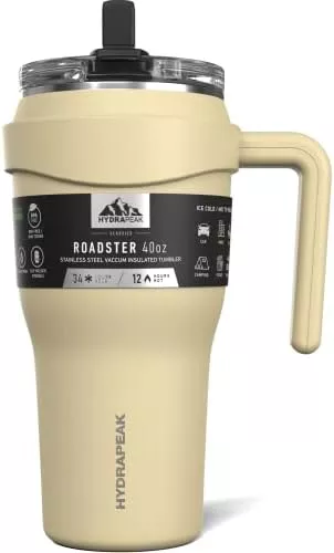 Roadster 40oz Tumbler with Handle and 2-in-1 Straw Lid - Black