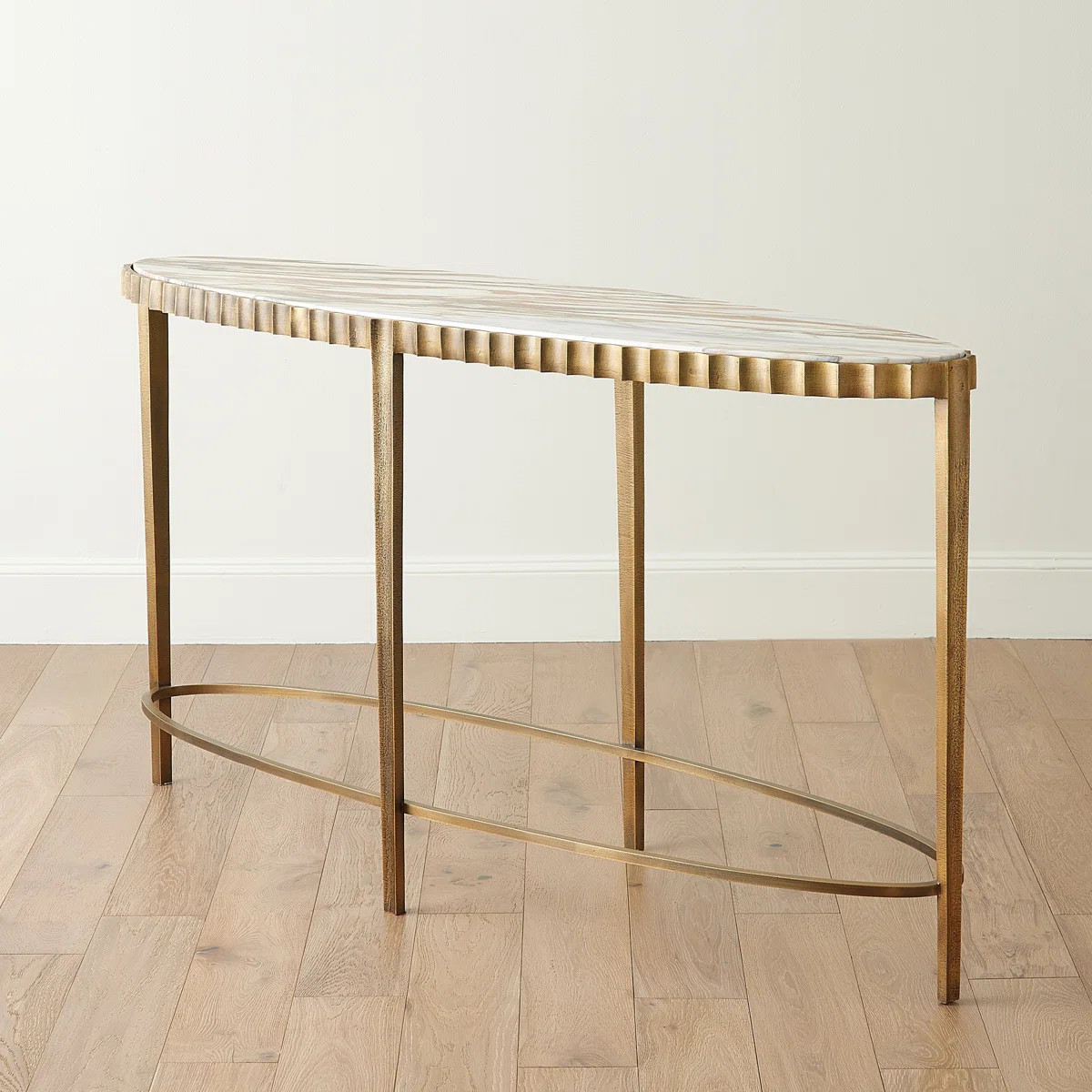 Liberty Console-Vintage Brass/Calacatta Gold Marble | Perigold