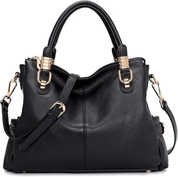 Kattee Soft Women Genuine Leather Purses and Handbags Satchel Tote Shoulder Bag | Amazon (US)