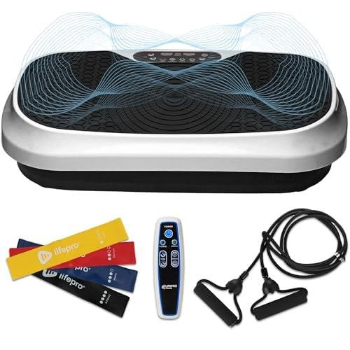 Lifepro Waver Mini Vibration Plate Exercise Machine with Remote & Bands — Compact Whole Body Vibrating Plate for Lymphatic Drainage & Muscle Toning — Shake Machine with 99 Speed Levels & 10 Presets | Amazon (US)