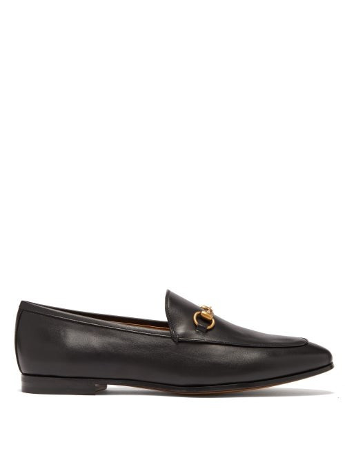 Gucci - Jordaan Leather Loafers - Womens - Black | Matches (US)