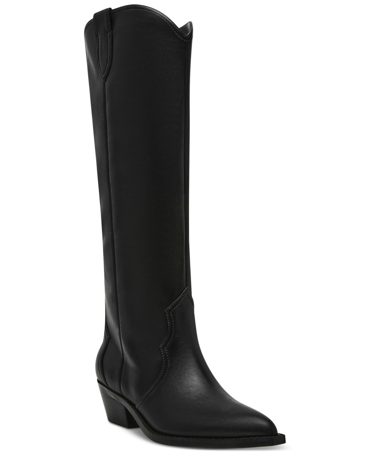 Dv Dolce Vita Women's Kit Knee-High Cowboy Boots - Black Smooth | Macy's