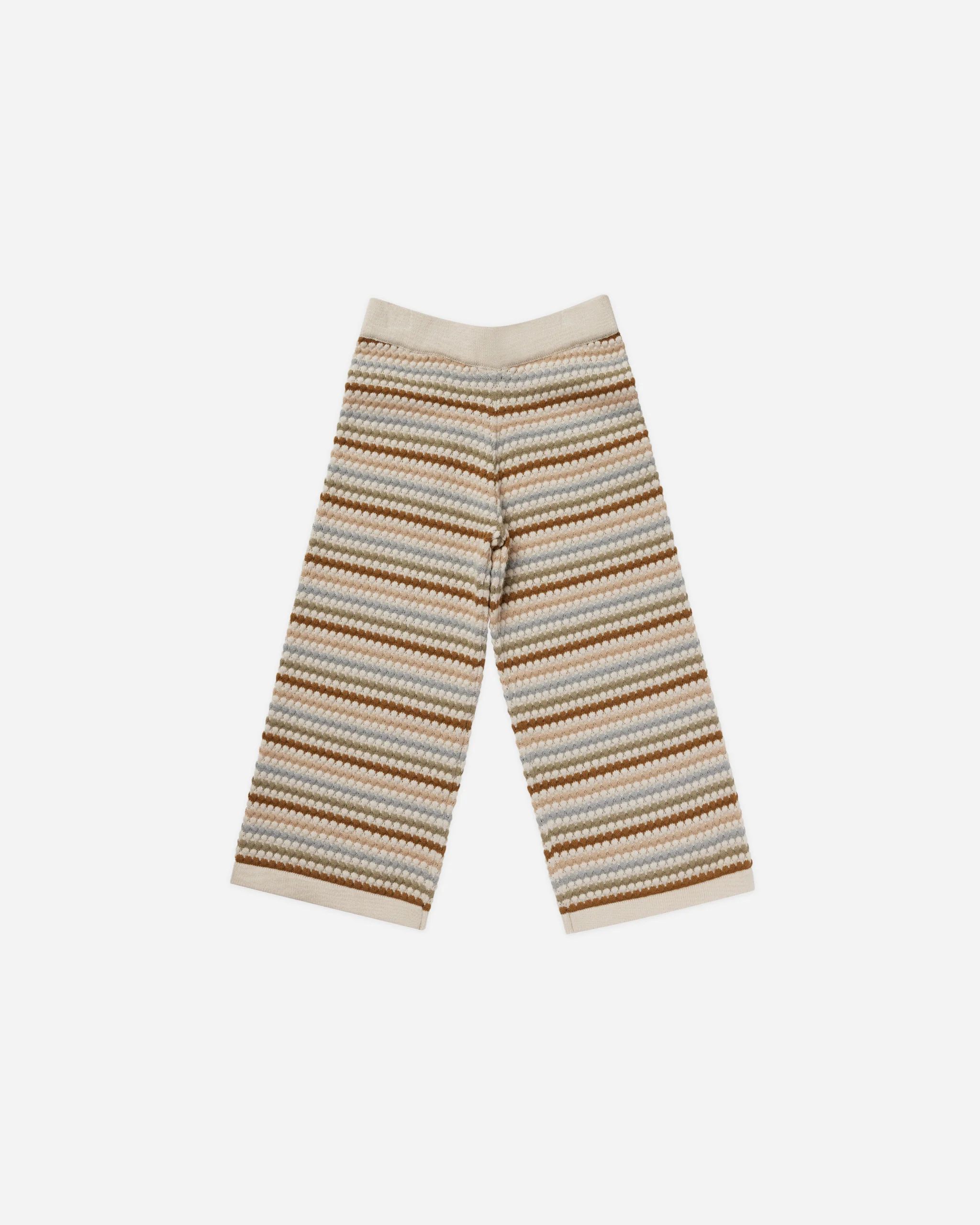 Knit Wide Leg Pant || Honeycomb Stripe | Rylee + Cru