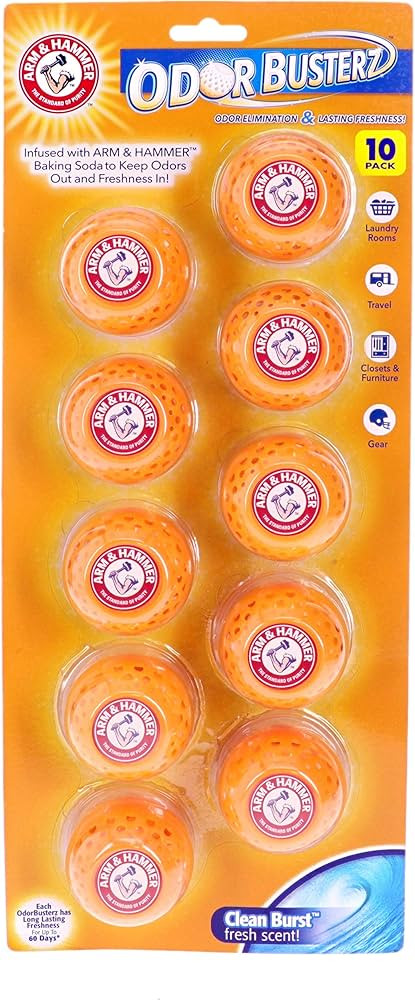 Arm & Hammer Odor Busterz Balls Air Freshener and Odor Eliminator, 10-Piece - Deodorizer, Carpet ... | Amazon (US)