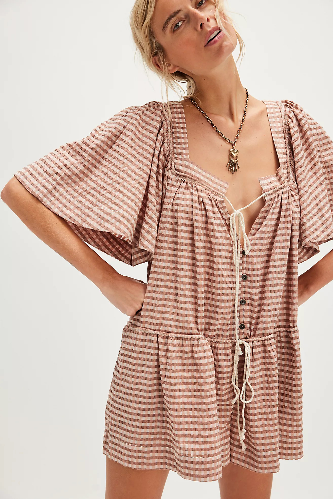 County Line Plaid Romper | Free People (Global - UK&FR Excluded)