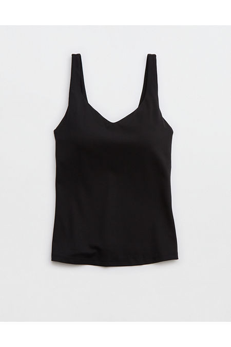 OFFLINE By Aerie Real Me Low Key Tank Top Women's True Black XXS | Aerie