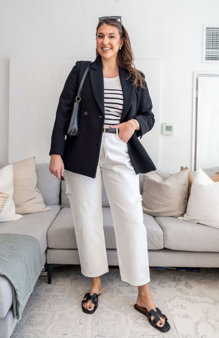 Casual spring outfit with blazer 

size 10 fashion | size 10 | Tall girl outfit | tall girl fashion | midsize fashion size 10 | midsize | tall fashion | tall women | spring outfits 

#LTKSeasonal #LTKstyletip #LTKmidsize