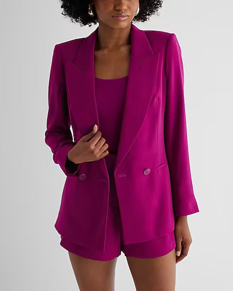 Double Breasted 27" Blazer | Express