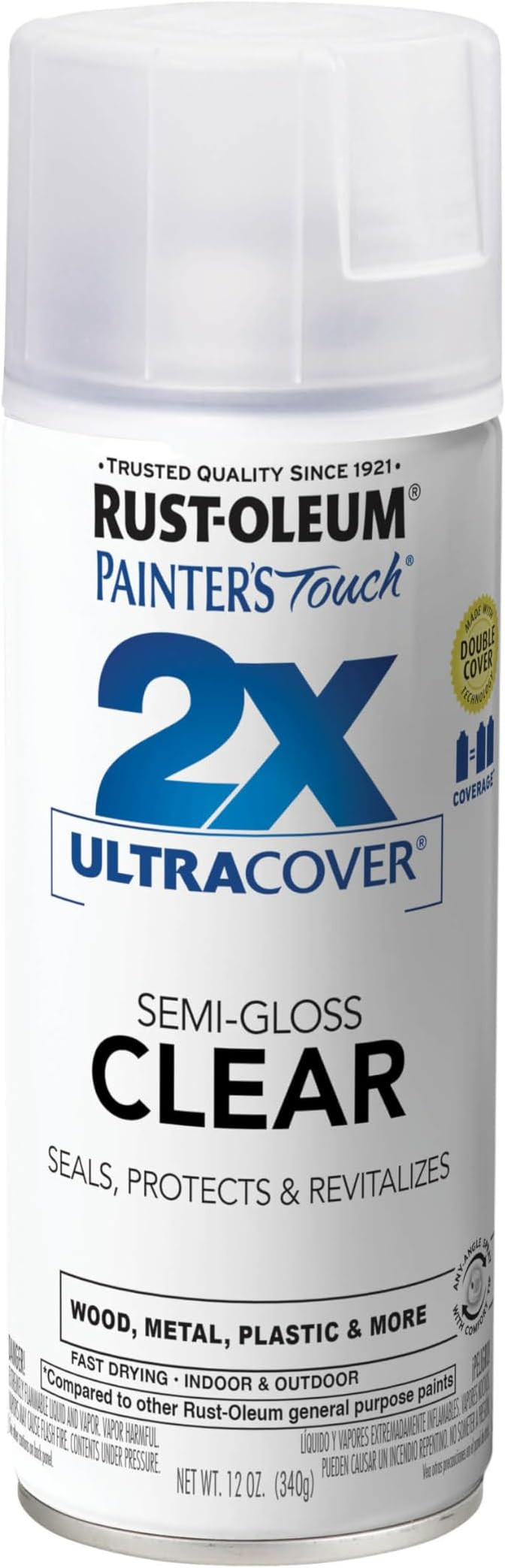 Rust-Oleum 249859 Painter's Touch 2X Ultra Cover Spray Paint, Semi-Gloss Clear , 12 Ounce (Pack o... | Amazon (US)