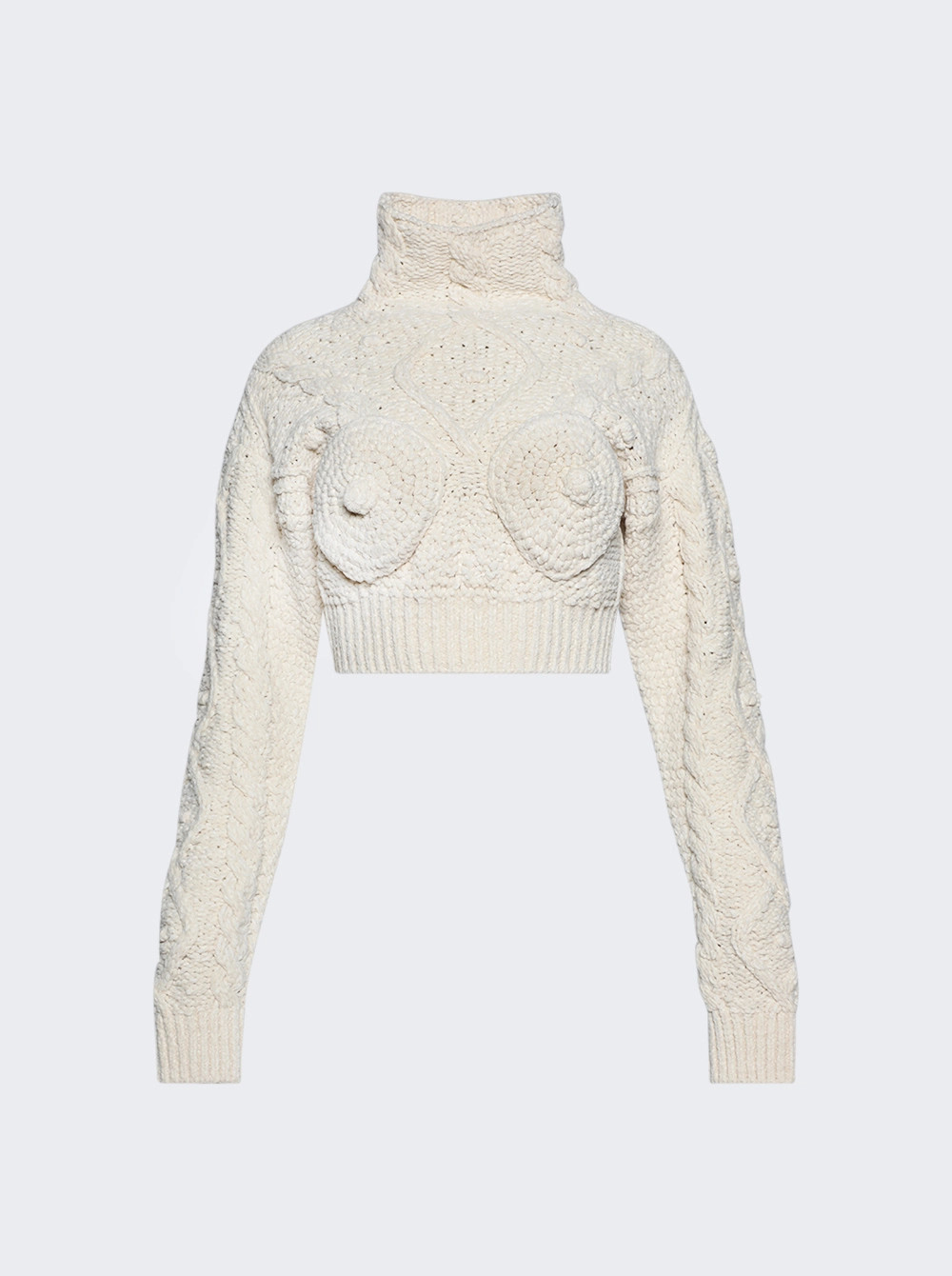 Iconic Madonna Cropped Sweater Cream  | The Webster | The Webster