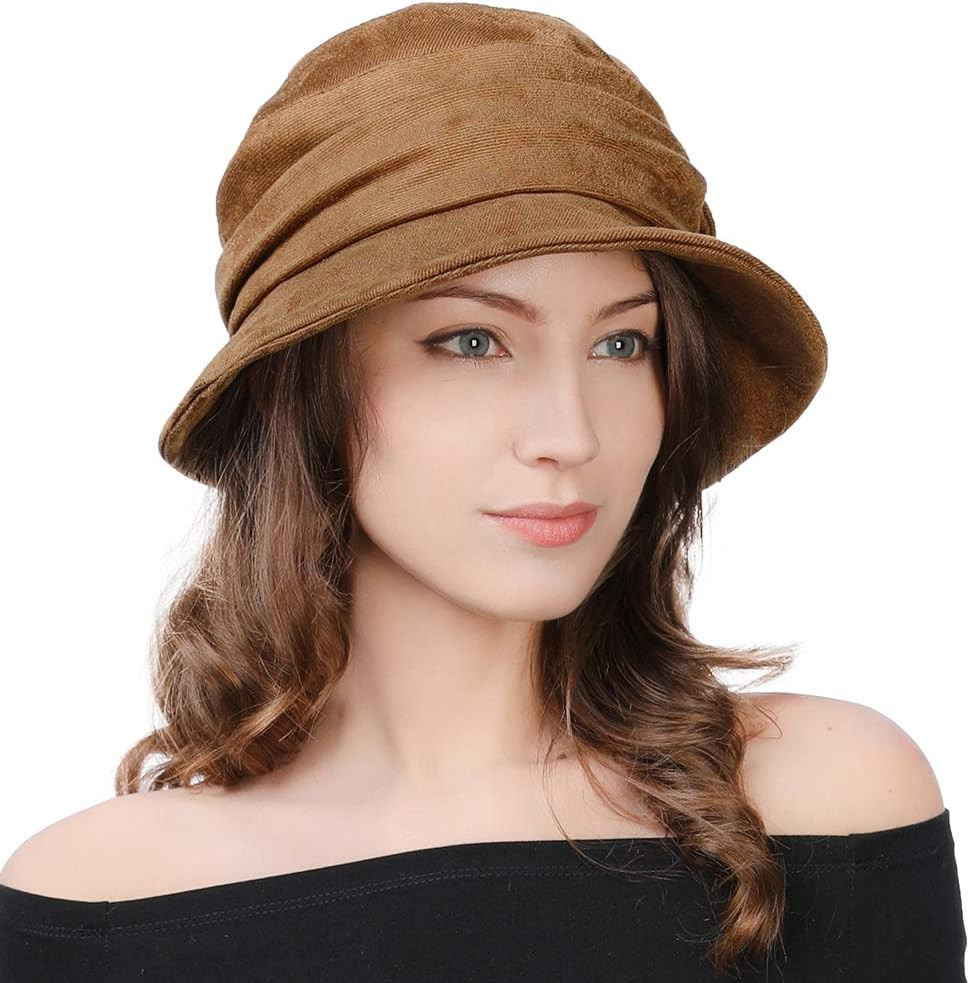 Comhats Womens 1920s Vintage Cloche Bucket Hat,Packable,Floppy,Winter,Party | Amazon (US)
