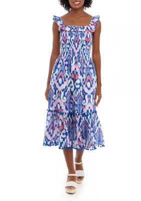 Crown & Ivy™ Women's Sleeveless Square Neck Printed Dress | Belk