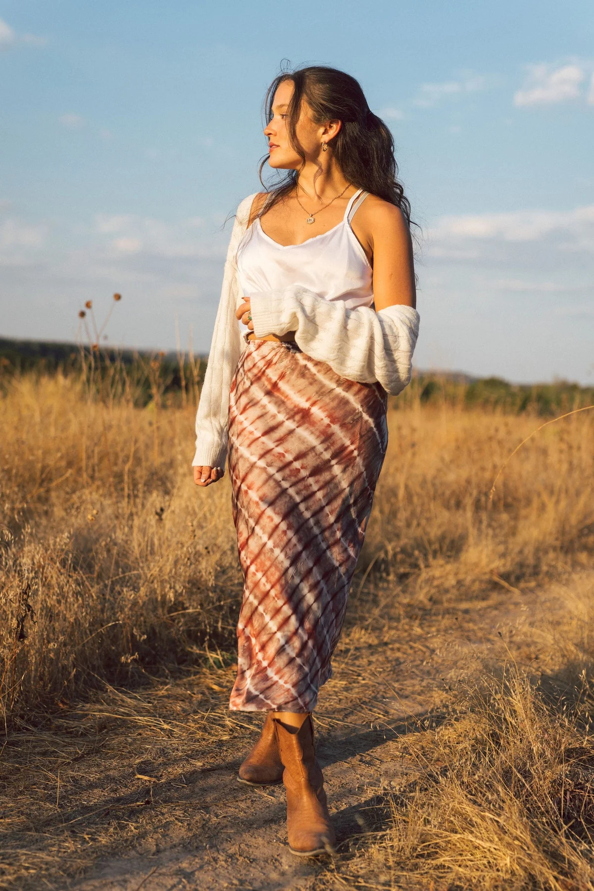 Ariel Satin Bias Skirt | River + Sky California