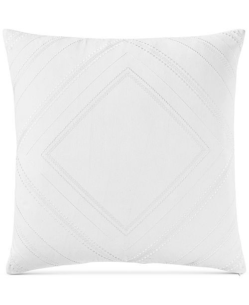 Stripe Embroidered European Sham | Macys (US)