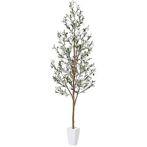 LOMANTO Artificial Olive Trees, 6 ft Tall Fake Olive Trees for Indoor, Faux Olive Silk Tree, Larg... | Amazon (US)