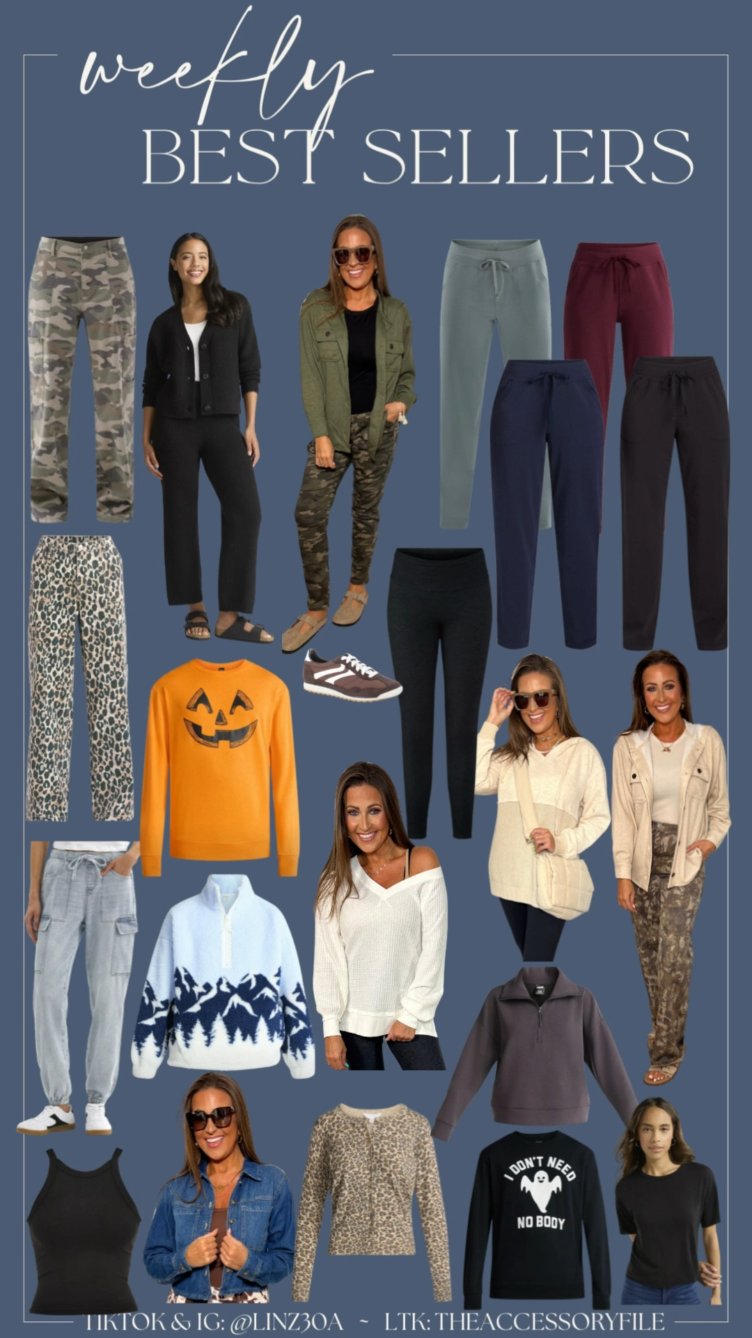 This past week’s best sellers! 

Fall outfit, fall fashion, viral fashion, camo pants, cargo pants, buttery soft black leggings, athleisurewear, athleisure, Halloween outfit, Halloween costume, Halloween sweatshirt, denim joggers, hoodie, shacket, cardigan, sweater set 

#LTKSeasonal #LTKFindsUnder50 #LTKFindsUnder100