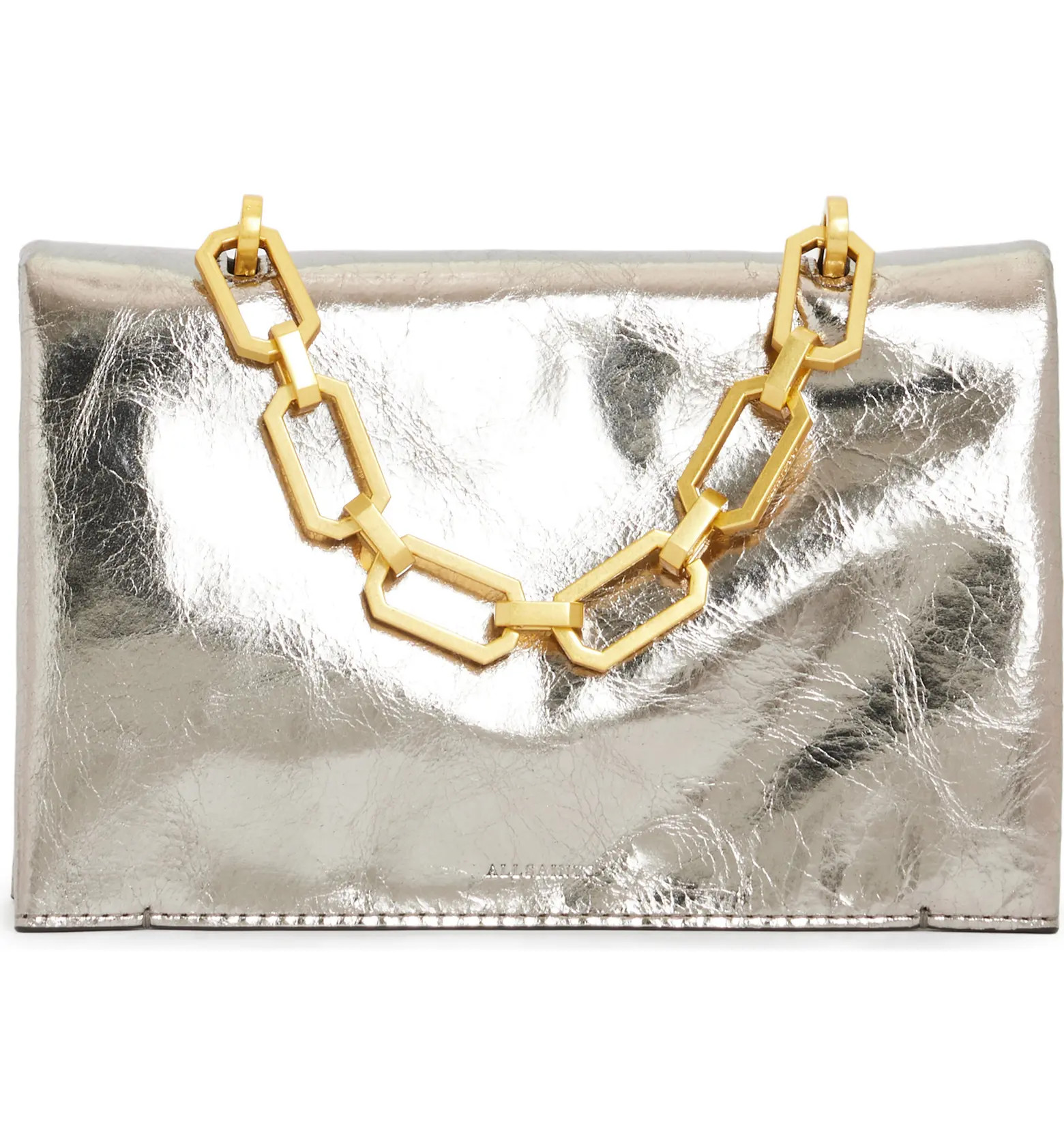 Yua Metallic Leather Clutch | Nordstrom