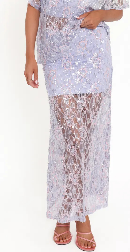 Petal & Pup Yonder Sequin Lace Maxi Skirt | Nordstrom | Nordstrom