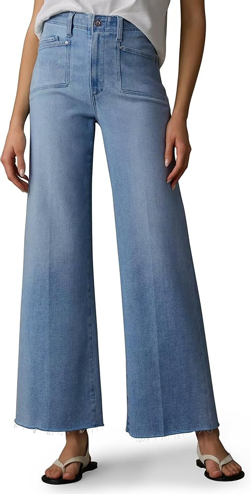PHISOCKAT High Waisted Wide Leg Jeans for Women Stretchy Baggy Jeans Trendy Denim Pants with Pock... | Amazon (US)