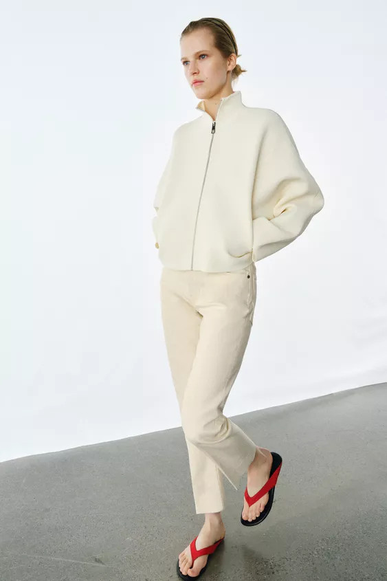 ZIP-UP KNIT CARDIGAN | Zara UK