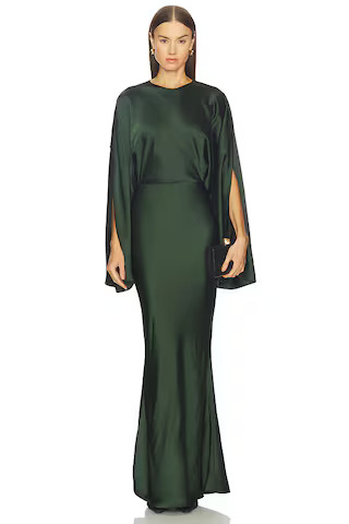 Norma Kamali Reverse Obie Gown in Dark Emerald from Revolve.com | Revolve Clothing (Global)