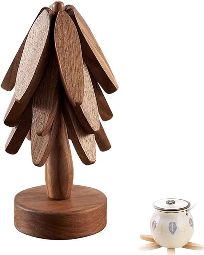 Wooden Tree Coaster, Wood Tree Coaster Set,Tree Coaster, Tree Coaster Stand, Stacking Tree Coaste... | Amazon (US)