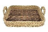 Bloomingville Decorative 22" L Handwoven Seagrass Tray with Handles Basket, Brown | Amazon (US)