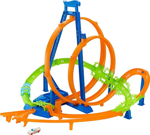 Hot Wheels Toy Car Track Set Action Epic Crash Dash with 1:64 Scale Vehicle & 5 Action Zones, Powered by Motorized Booster (Amazon Exclusive) | Amazon (US)