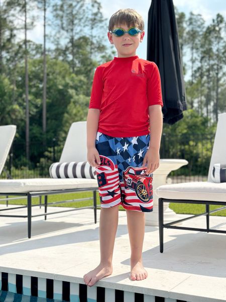 Sharing some of Sawyer‘s favorite @Walmart swim trunks and rash guards. We’ve been swimming almost every day so you know he’s getting a ton of use out of these! Quality is great and price point can’t be beat!

#WalmartPartner #WalmartFashion #Walmart @walmartfashion 

#LTKSeasonal #LTKswim #LTKkids
