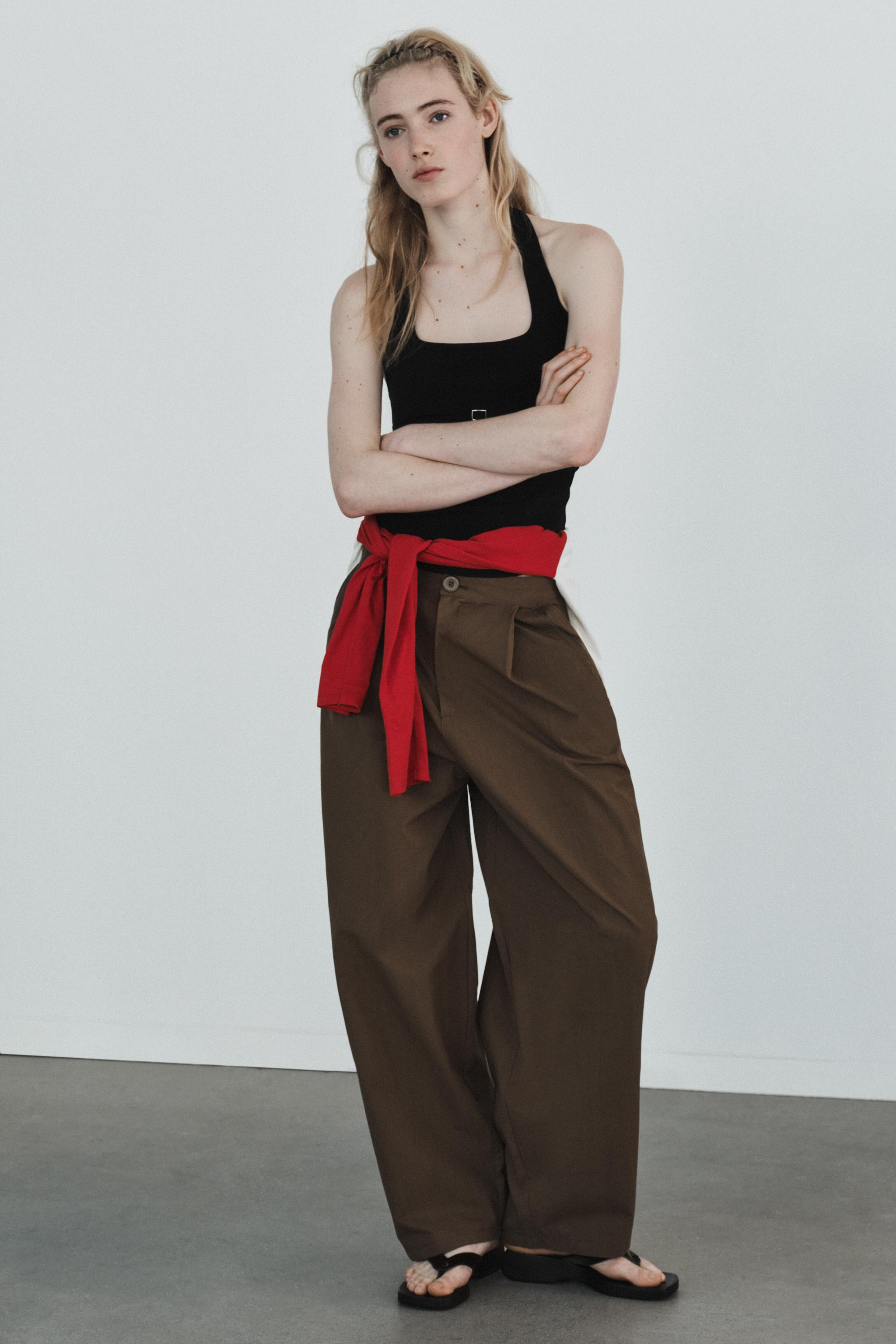 BALLOON TROUSERS WITH PLEATS | Zara UK