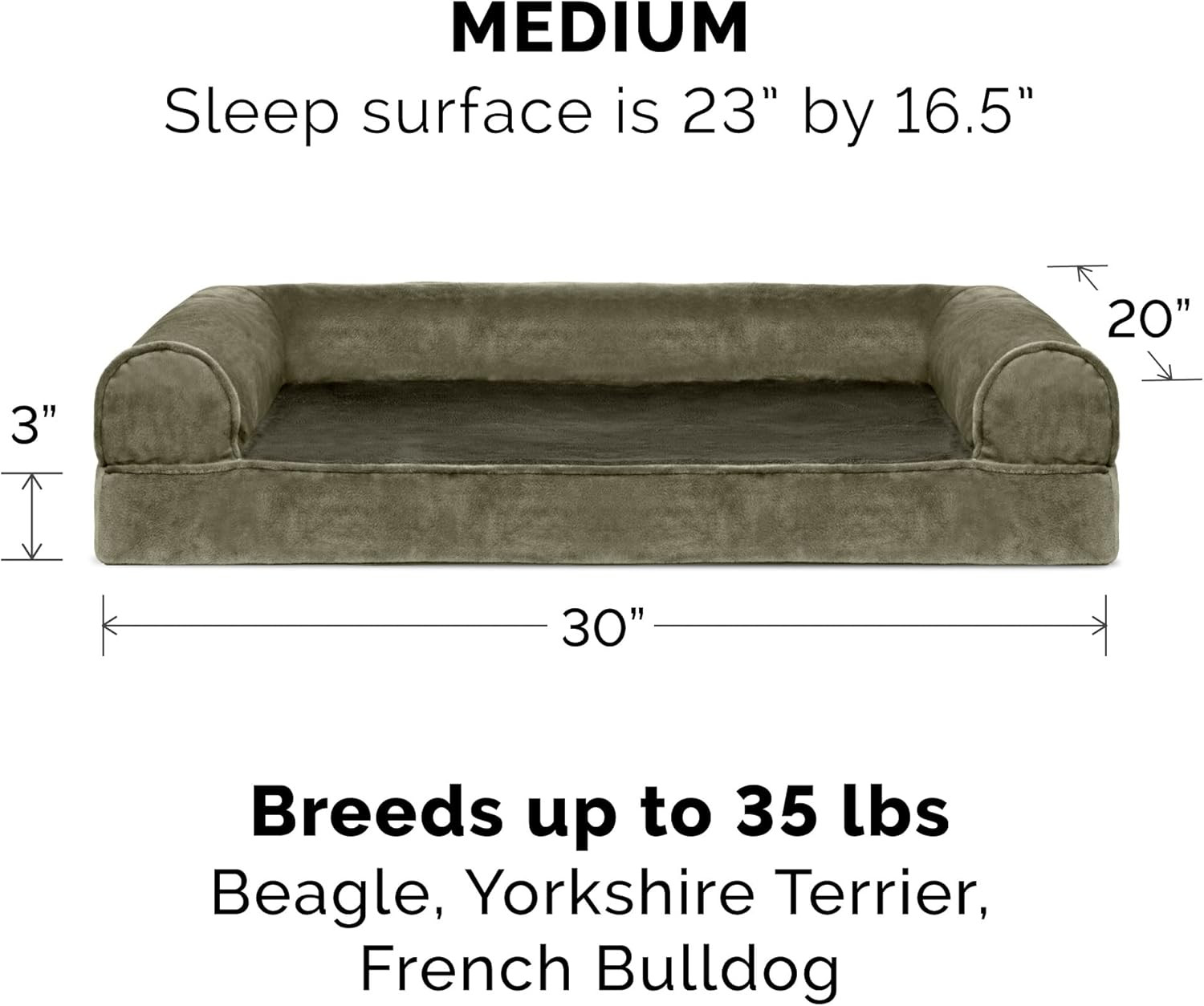 Furhaven Orthopedic Dog Bed for Large/Medium Dogs w/ Removable Bolsters & Washable Cover, For Dog... | Amazon (US)