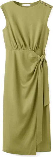 Linen Blend Midi Dress | Nordstrom