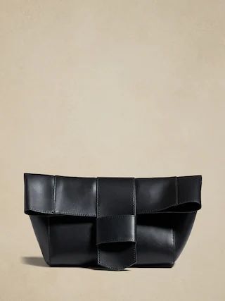 Leather Tab Oversized Clutch | Banana Republic Factory