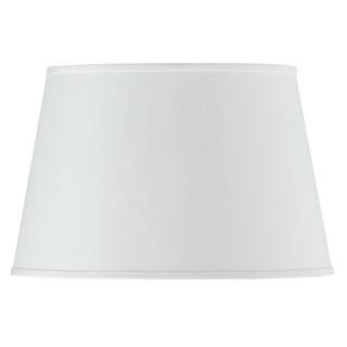 CAL Lighting 11 in. Tall White Round Hardback Fabric Shade SH-1249 - The Home Depot | The Home Depot