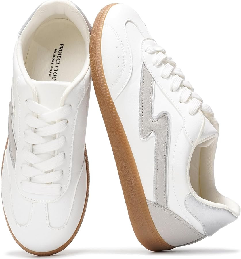 Project Cloud Sneakers for Women - Lace-Up Shoes for Women Trendy Women Sneakers with Memory Foam... | Amazon (US)