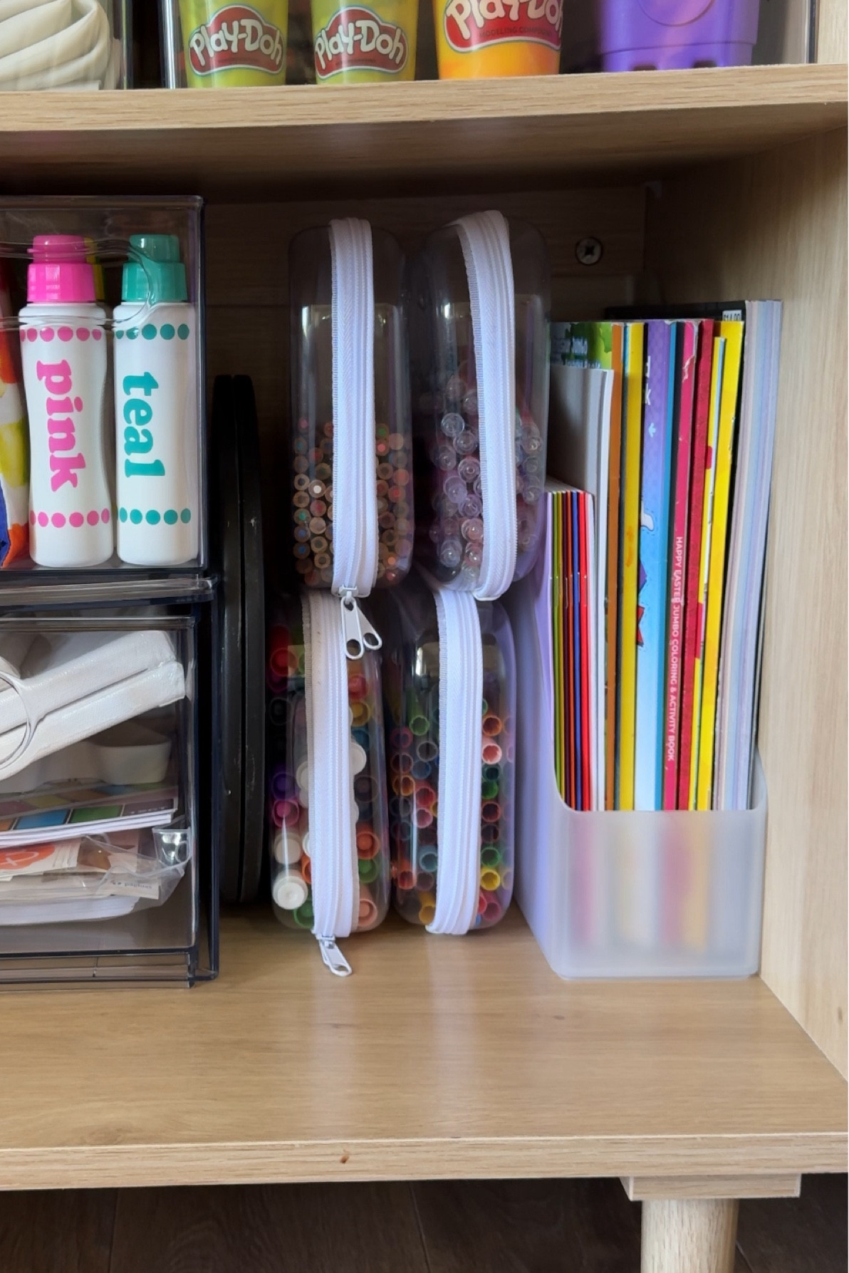 Craft Cabinet Organization | Markers, colored pencils, crayons & coloring books 

#LTKHome #LTKFamily #LTKKids
