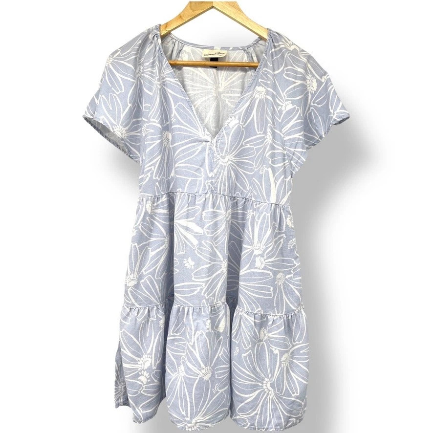 Universal Thread Flutter Short Sleeve Mini Skater Dress Light Blue Small | eBay | eBay US